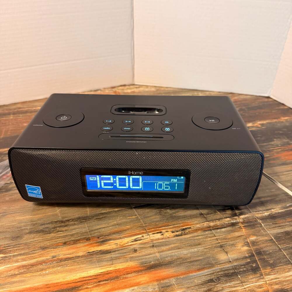 iHome iP87 Dual Alarm Clock Radio Speaker Dock for iPod and iPhone